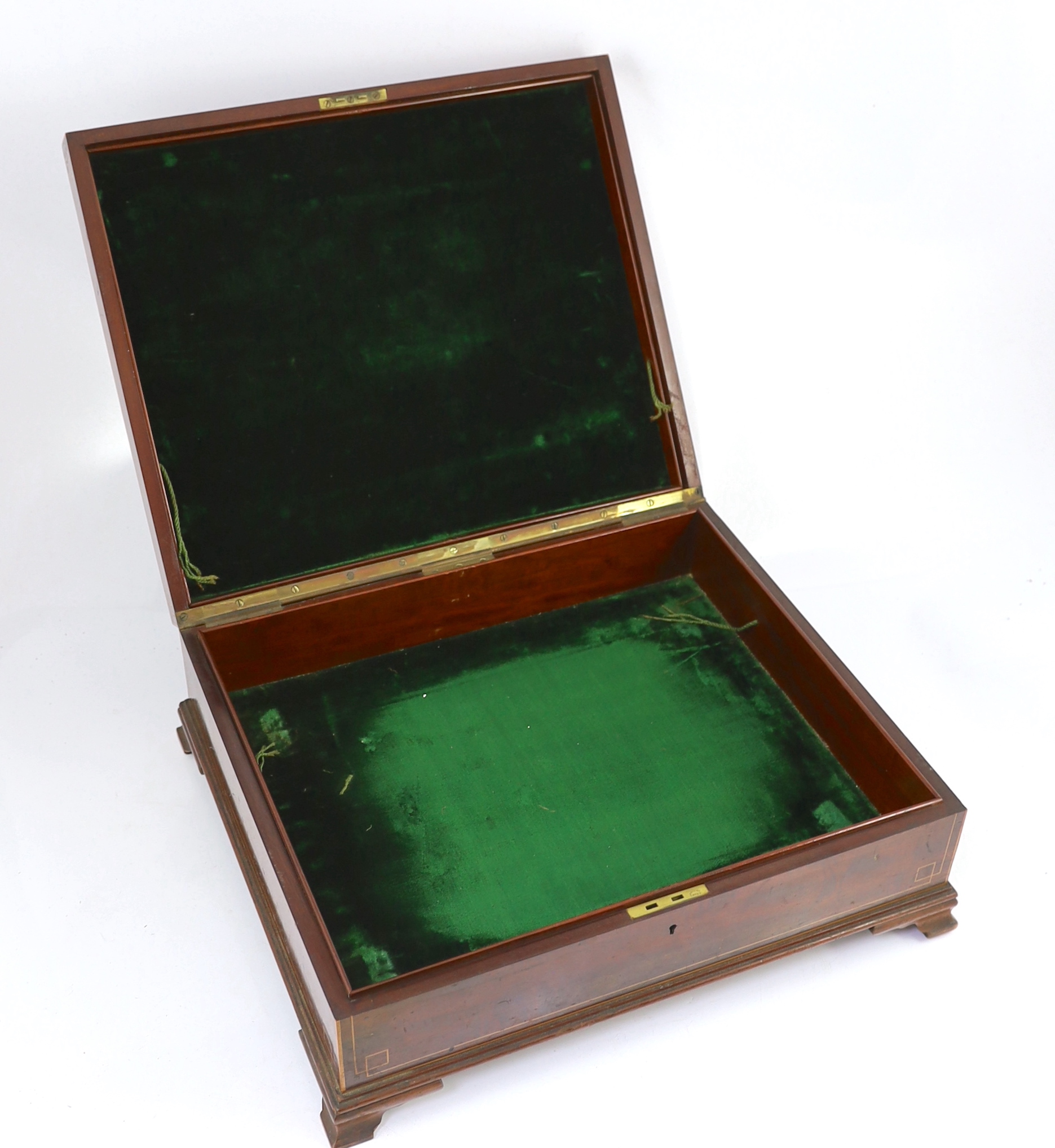 An ornate Victorian boxed presentation photograph album, casket 44cm wide, 37cm deep, 15cm high